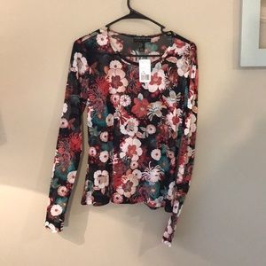 Sheer long sleeve forever 21 top